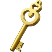 CHRISTMAS KEY with Christmas tree sticker