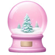 Pastel pink snow globe sticker