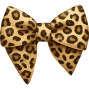 Leopard bow sticker