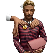 striped shirt with accessories sticker