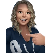 smiling girl with blonde hair sticker