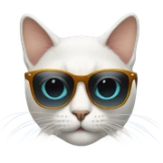Cat with sunglasses sticker