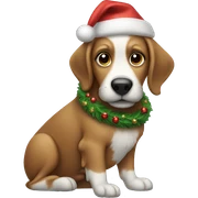 Christmas dog sticker