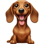Excited dachshund  sticker