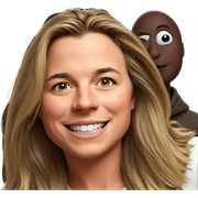 smiling blonde girl portrait sticker