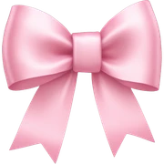 light pink ribbon bow sticker