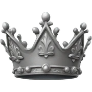 Grey crown sticker