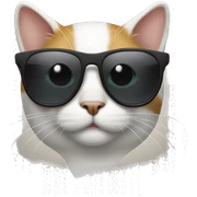 Cat with sunglasses sticker