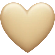 Beige heart sticker