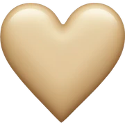 Beige heart sticker