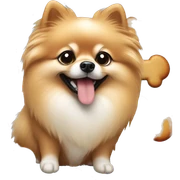  Pomeranian eating gingerbread sticker