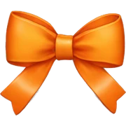 Orange bow sticker