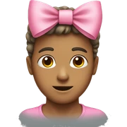 Pink bow sticker