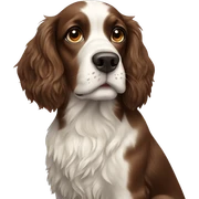 A spaniel dog sticker