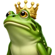 King frog sticker