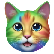 Rainbow cat sticker