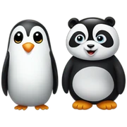 Panda and penguin  sticker