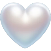 pearl heart sticker