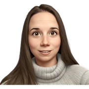 smiling girl in cozy sweater sticker