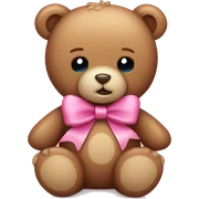 Teddy bear with a pink bow sticker