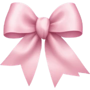 light pink ribbon bow sticker