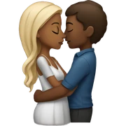 Two brown skin couples kissing sticker