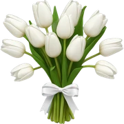 white tulip bouquet  sticker