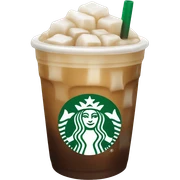 Starbuck ice coffee with ice cubes sticker