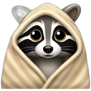 RACCOON IN A BLANKET sticker