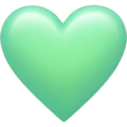 pastel green heart  sticker