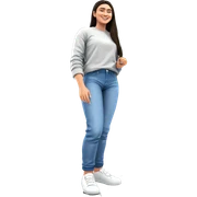 smiling girl in casual outfit sticker