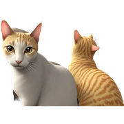 realistic cat in nature sticker