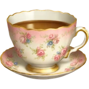 a vintage teacup sticker
