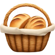 Sourdough bread in basket sticker
