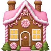 Pink Gingerbread House sticker