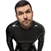 mysterious male in latex suit sticker