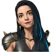 girl in armor with earrings sticker