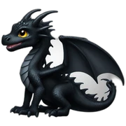 baby black dragon sticker