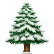 Christmas tree with snow  sticker