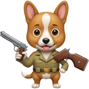 dog gun sticker