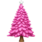 Pink Christmas tree  sticker