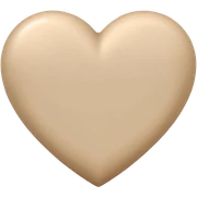 Beige heart  sticker