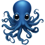 Navy blue octopus mad sticker