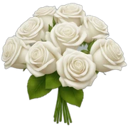 White rose bouquet  sticker