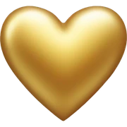 Golden heart sticker