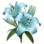 baby Blue bouquet Lily flowers sticker
