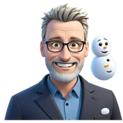 smiling boy in snowy outdoors sticker