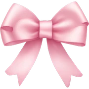 light pink ribbon bow sticker