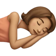 Brown hair girl sleeping  sticker