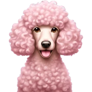 Pink poodle  sticker